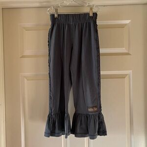 Gray Ruffle Pants